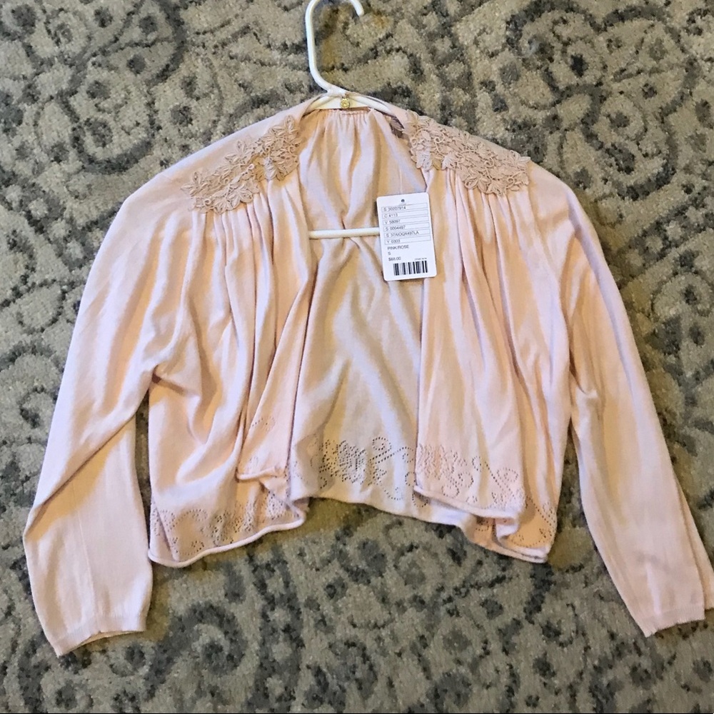 NWT Anthropologie Knitted&Knotted  crop cardigan.